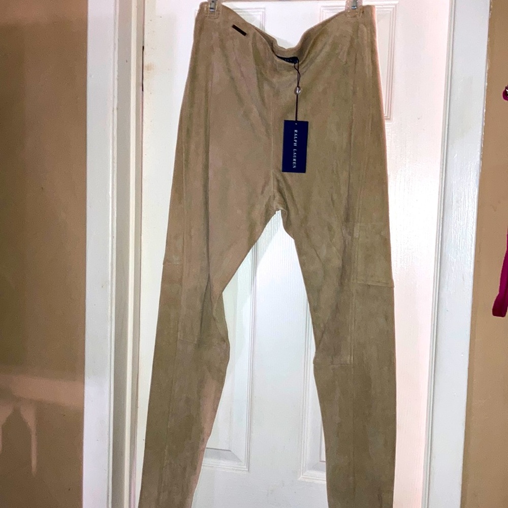 NWT~Ralph Lauren Lamb Suede Pants Size ~XL